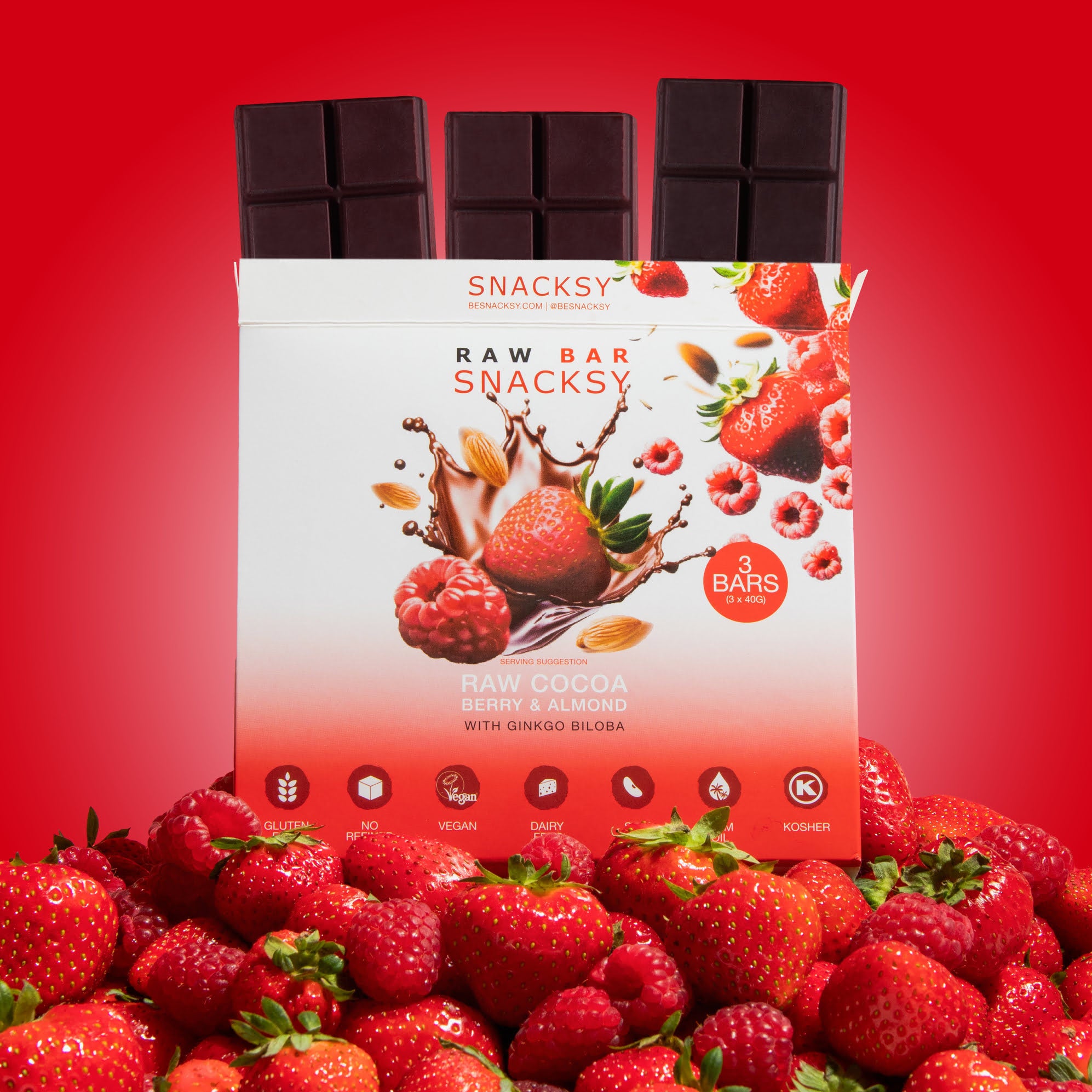 3 x 40g - BERRY & ALMOND WITH GINKGO BILOBA