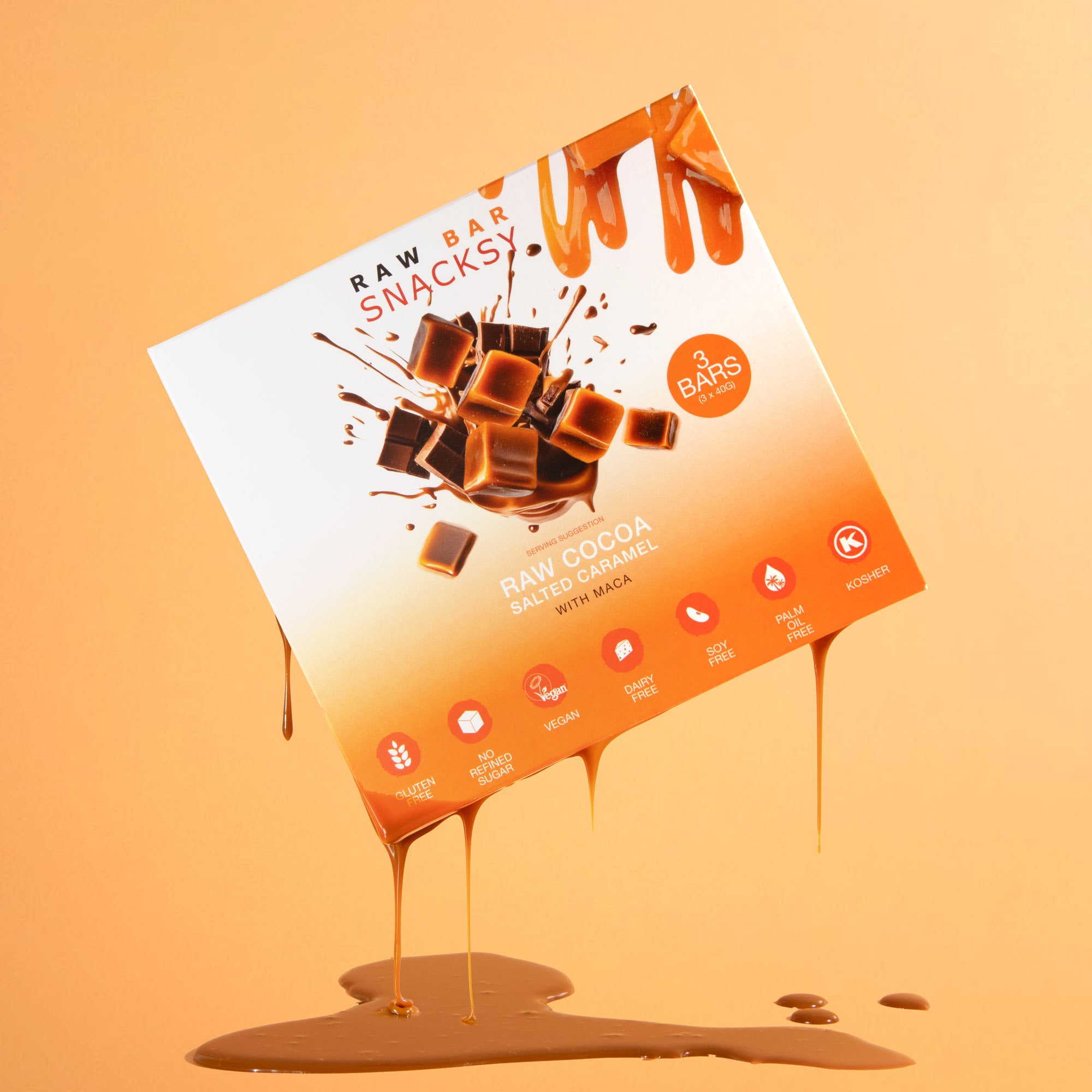 3 x 40g - SALTED CARAMEL WITH MACA