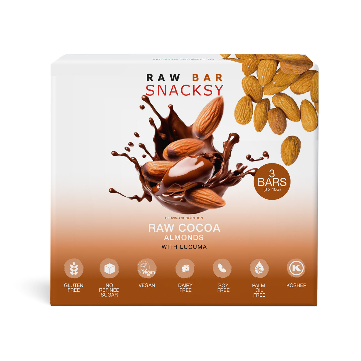 3 x 40g - ALMONDS WITH LUCUMA