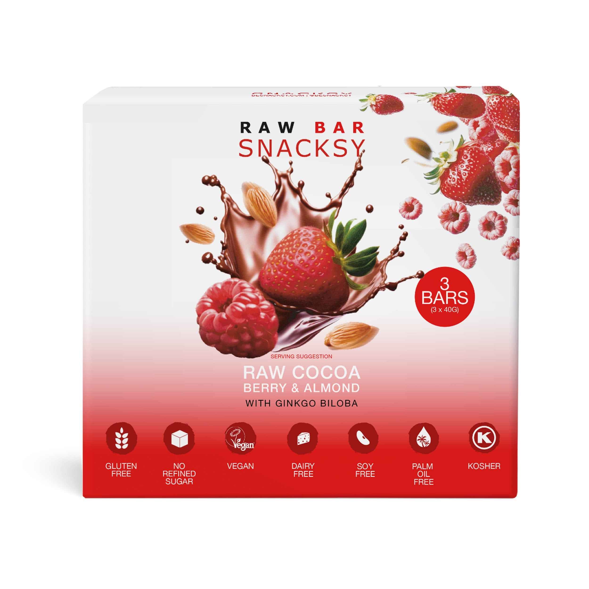 3 x 40g - BERRY & ALMOND WITH GINKGO BILOBA