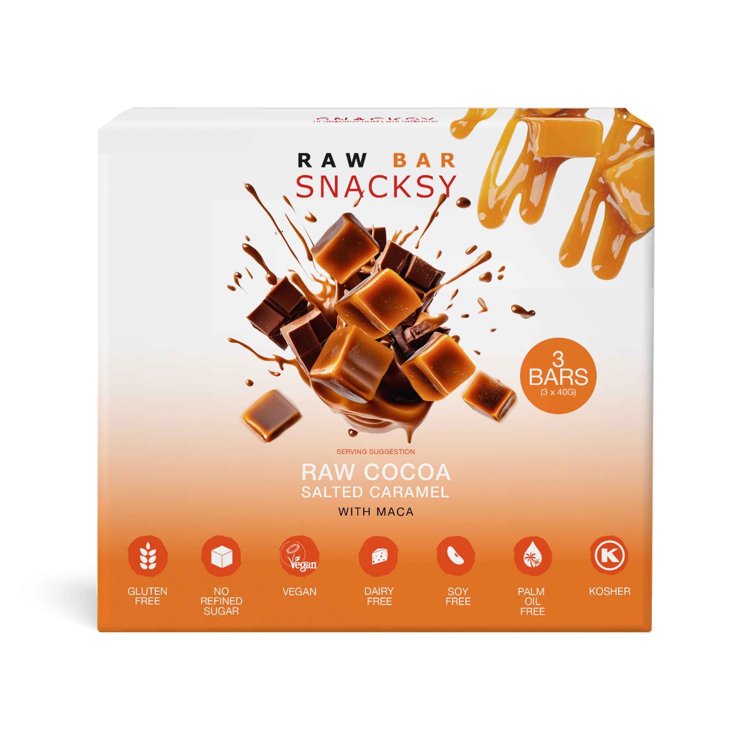 3 x 40g - SALTED CARAMEL WITH MACA